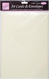 Anita's Plain Blank Cards & Envelopes A4 Cream Pack of 4