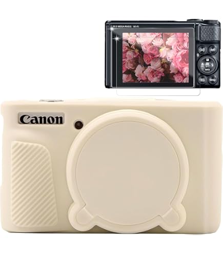 BOVKE Silicone Custodia per fotocamera per Canon PowerShot SX740/SX730 Digital Camera, Caso morbida per fotocamera SX740 Custodia in gomma con