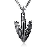 Palpitate Arrow Necklace Sterling Silver Arrowhead Pendant Arrow Jewelry Gift for Men Women