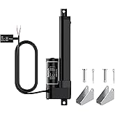 Justech 12V Heavy-Duty Linear Actuator 660LBS/3000N-6inch/150mm Silent IP65 Electric Actuator with Brackets for Electric Wind
