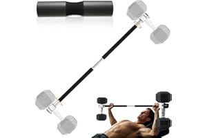 MARCHMARS Dumbbell Barbell Converter Bar Set, Adjustable Dumbbell Converter for Home Gym, Compatible with Most Dumbbells Including BowFlex, All-Steel Bar, Supports Up to 220 lbs for Weight Lifting