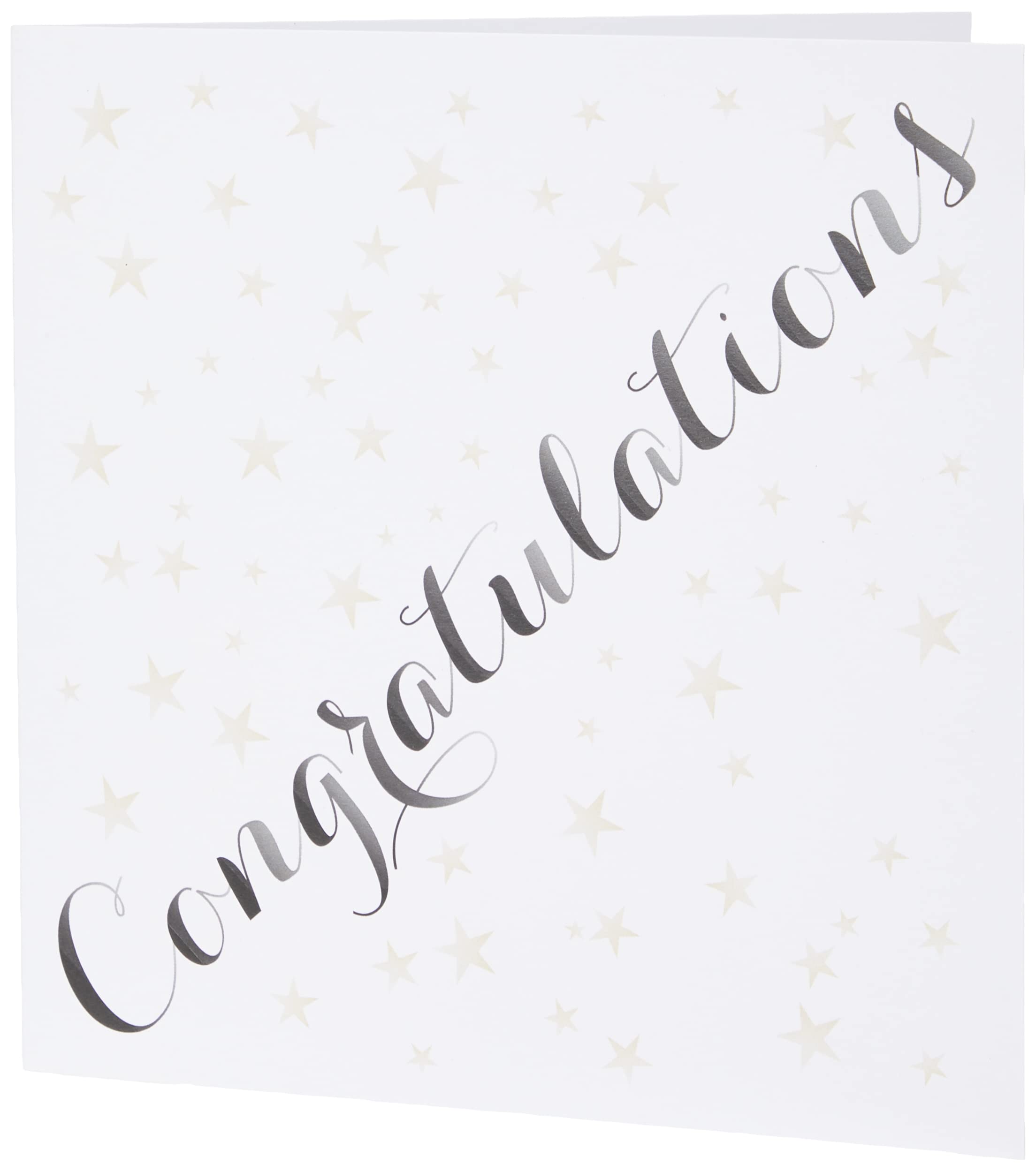 Claire Giles Greeting Cards, Congratulations and Good Luck Card, Stars design Congratulations Greeting Card