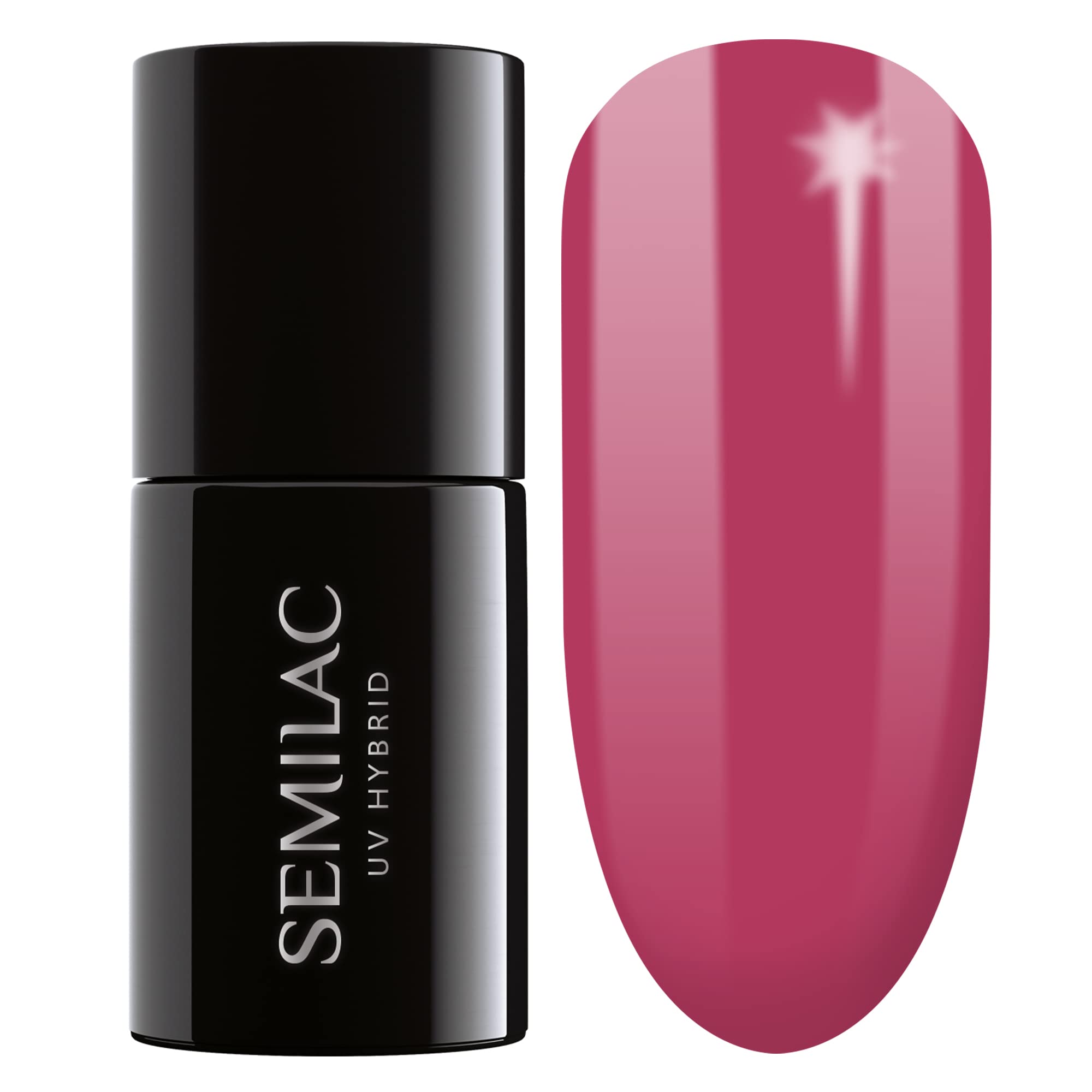 SEMILAC Gel Nail Polish 065 Wild Strawberry - Full Coverage Gel Polish - Soak Off Easy To Use LED/UV Nail Lamp - Long Lasting Manicure and Pedicure up to 3 weeks