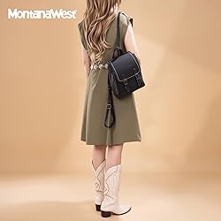 Montana West Black Mini Backpack Purse for Women