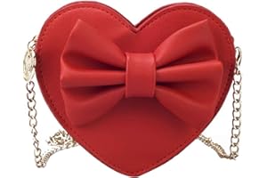 Mily Mini Heart Shape Crossbody Handbag Coin Change Purse for Toddlers Little Girls