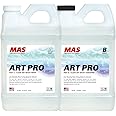 MAS Epoxies Art Pro Epoxy Clear Kit 1-Gallon (0.5-Gal Resin and 0.5-Gal Hardener) Low Viscosity and Enhanced UV Resistance, Ideal for Jewelry Making, Flower Preservation, and Other Resin Crafts