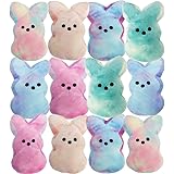Xiphist 12pcs Easter Bunny Plush Toys Decorations Cute Animal Bunny Stuffed Doll Easter Basket Stuffers Gift for Kids,Rabbits