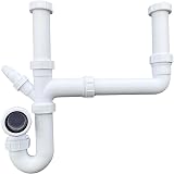 PlumbEZ Double Bowl Sink Waste Kit 75mm Water Seal 1.1/2 inch BS EN 247-1 view 5