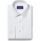 David Donahue Men's Regular Fit Twill Dress Shirt