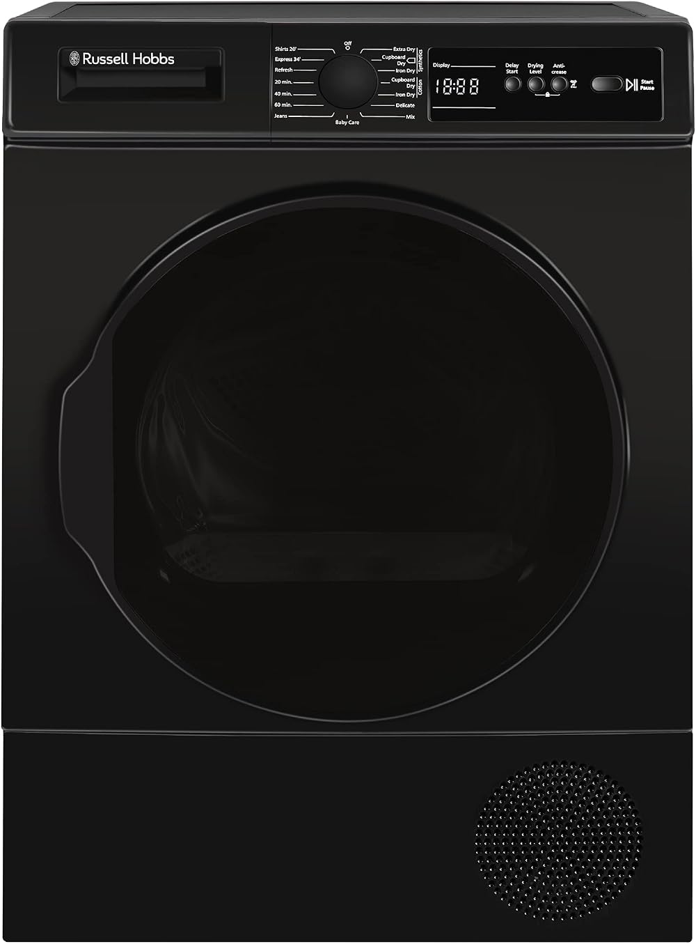 Russell Hobbs Freestanding Heat Pump Tumble Dryer 9kg 15 Programs LED Display