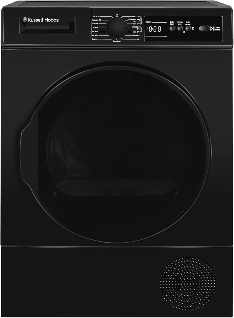 Russell Hobbs Freestanding Heat Pump Tumble Dryer 9kg 15 Programs LED Display