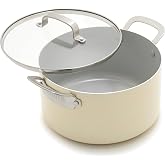 GreenPan x Bobby Flay 6QT Stockpot with Glass Lid, PFAS-Free Diamond Ceramic Nonstick Pot, Induction Suitable, Easy Clean Dishwasher &amp; Oven Safe, Quick Heating, Pasta, Soups, Cream