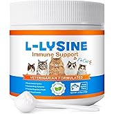 Lysine for Cats, Cat Supplement for Sneezing and Runny Nose, Cat Immune Support, Eye Function, Fresh Salmon Flavor, 4.23oz