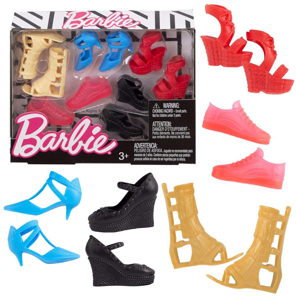 Barbie Mattel Accessories Curvy & Tall Doll Shoe Pack (FCR93)