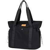 Travel Tote Bag, Multi Pocket Work Tote Bags for Women Fits 15.6'' Laptop Shoulder Bag with Zipper Shopping Bag