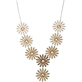 RUOFFETA Handmade Raffia Flower Necklace for Women, Y-Shape Colorful Boho Tropical Pendant Statement Necklace