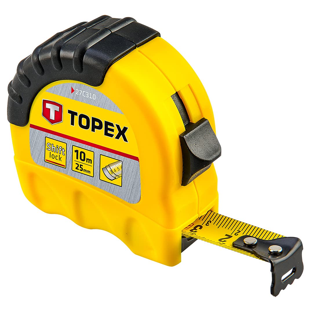 TOPEX 27C310 10 m/25 mm Shift Lock Pocket Rule