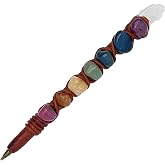 Spirit of Nature - Rainbow Chakra Stones Healing Crystals Refillable Ink Pen | Crystals and Healing Stones | Journaling Pen | Inspirational Pens | Crystal Decor | Motivational Pens | Handmade