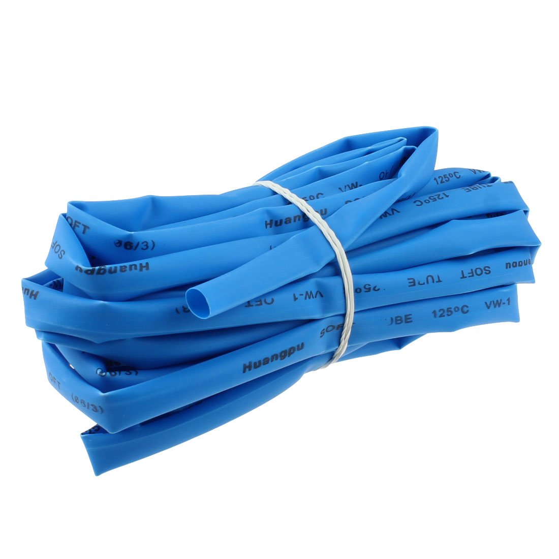 sourcingmap 6mm Dia 10mm Flat width rate 2:1 Heat Shrinkable Tube Shrink Tubing 5M Blue