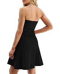 OFEEFAN Womens Summer Dresses 2025 Strapless Tube