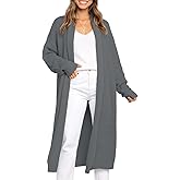 LILLUSORY Long Cardigan Sweaters for Women Fall Trendy Oversized Open Front Winter Coat