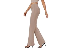 DLOODA Womens Bootcut Dress Pants Business Casual Work Pants with Pockets High Waist Stretchy Trousers Pull On Office Slacks