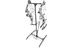 HME Reliable Stable Convenient Lightweight Durable Portable Dual-Sided Versatile Archery Hard Surface Bow Practice Hanger with Archer's Arrow Caddies Included