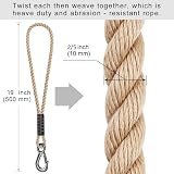 BeneLabel Tree Swing Rope 50cm Hammock Extension Kit 400lbs Hook Polyester view 2