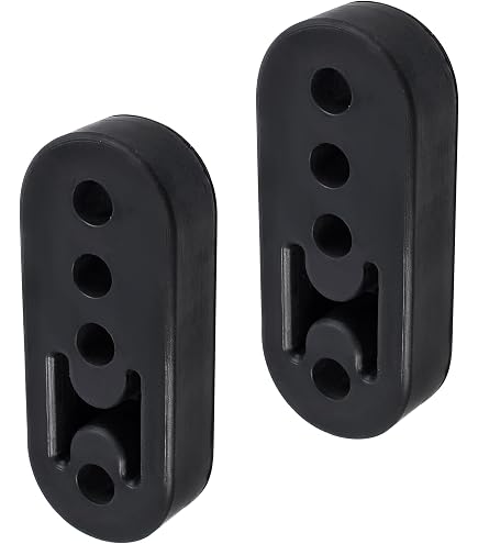 2x Supports De Tuyau D'Échappement En Caoutchouc - Cintres Universels 4 Trous, Absorption Vibrations Voiture