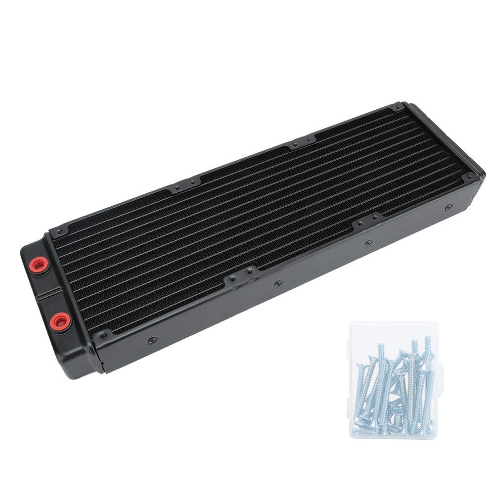 Computer Cpu Heatsink, Computer Radiator, 24 Double Layer Tubes, Cpu Cooler, Aluminum PC Water Cooling System, Black Color