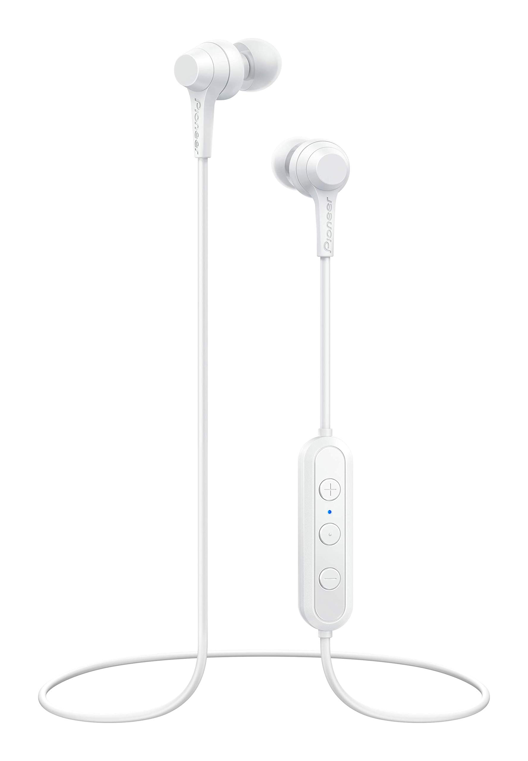 Pioneer C4 Wireless In-Ear Headphones (Bluetooth Headphones with Remote & Headset Mic, 6 hours playing time, Multi-Point) White