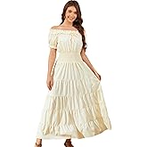 Populus Beige Renaissance Costume Women Medieval Pirate Viking Corset Ruffle Gothic Dress for Halloween