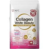 AFC Japan Collagen White Beauty with Marine Collagen Peptide, Glutathione, L-Cystine - 1.5X Better Absorption Than Other Collagen – Supports Skin Firmness & Radiance– 90 Days Supply