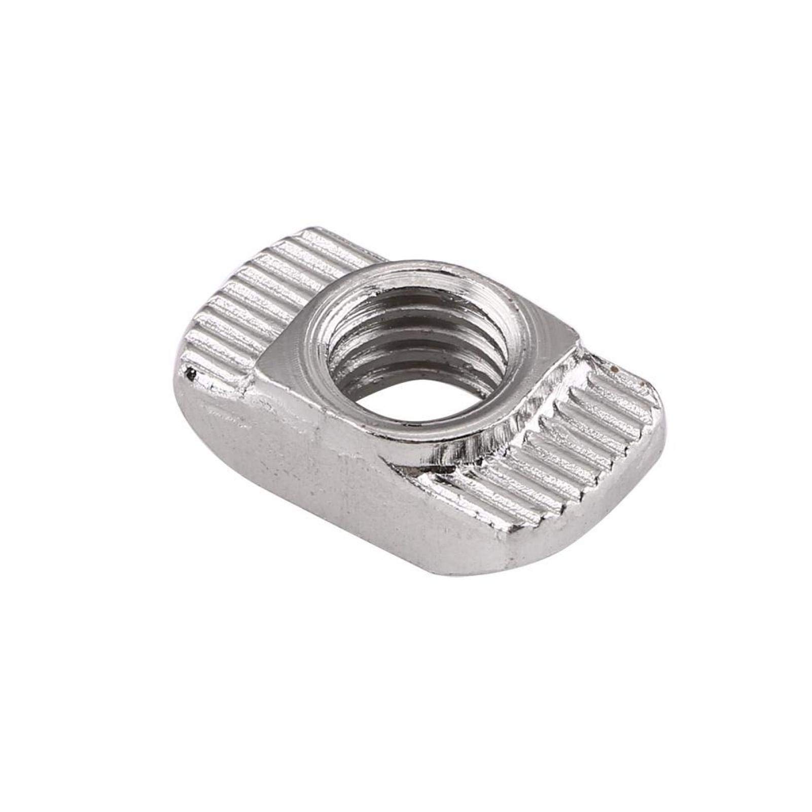 50pcs T-Nut Hammer Head Nut M8 Galvanised Silver Carbon Steel Fastener Aluminium Profile Extrusion Slot