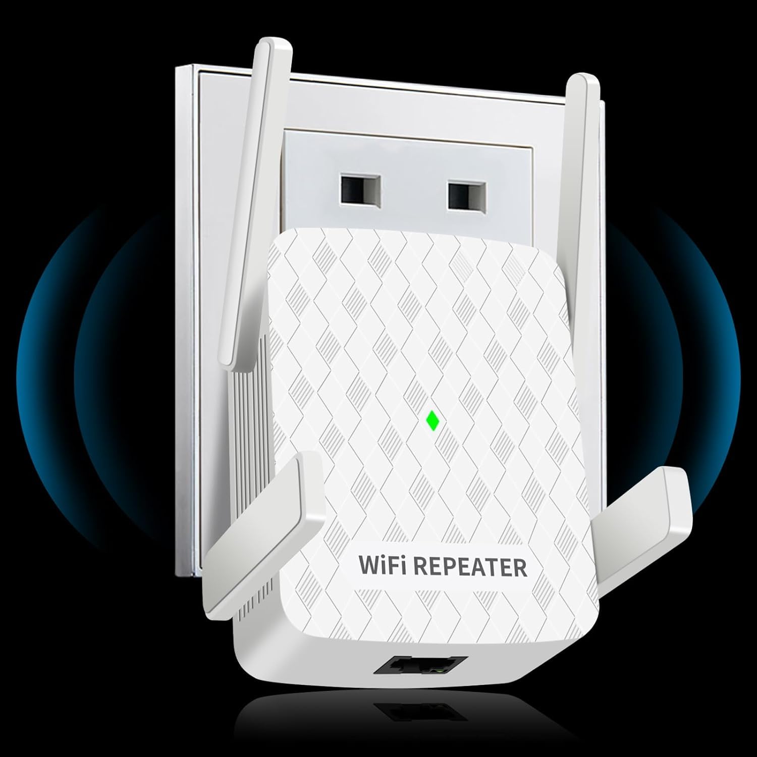 Photo 1 of WiFi Extender, WiFi Extenders Signal Booster for Home, WiFi Signal Amplifier Range Up to 9200sq.ft & 35 Devices, WiFi Repeater with Ethernet Port, Easy Setup, Alexa Compatible