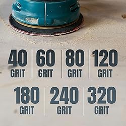 POWERTEC 45032 5 Inch 8 Hole Hook and Loop Sanding