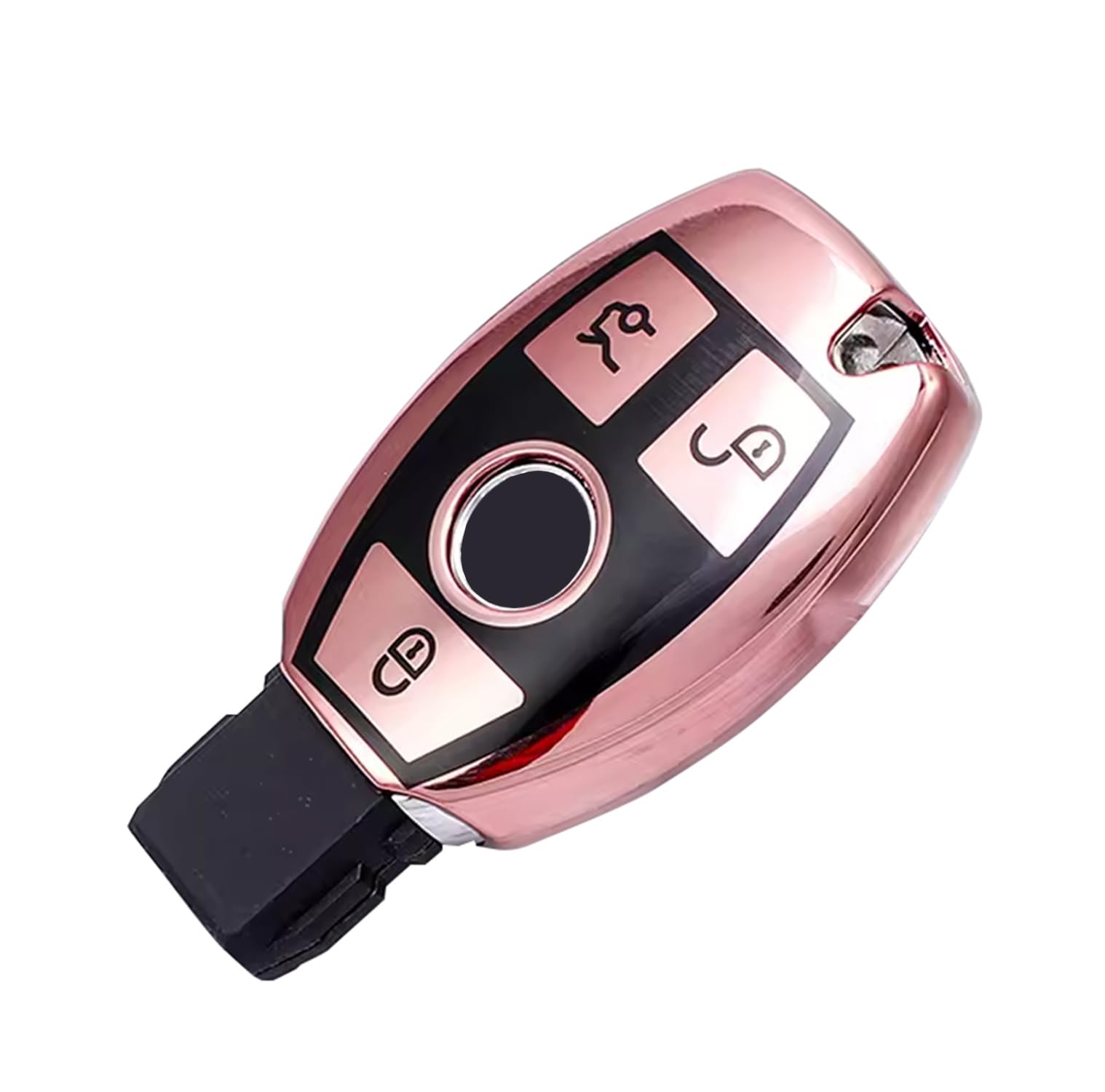 HooRLZ Key Fob Cover Compatible with MercedeS Benz A B C E G S R Class GLA GLC GLE GLS SL SLK, 3 Button TPU Mercedes Key Cover, Benz Key Case Cover Silicone (Pink)