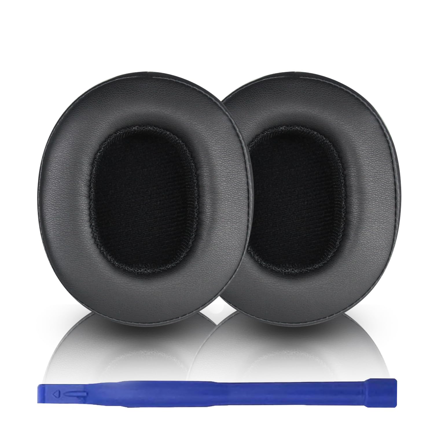 Aiivioll - Protein Leather Replacement Ear Pads, Compatible with Skullcandy Hesh 3, Crusher Wireless, Crusher Evo, Crusher ANC Headphones Headphone Ear Pads (Black)