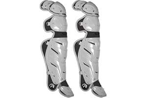 All-Star Adult System 7 Leg Guard, Grey Trimmed, 16.5" Long