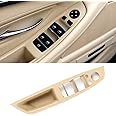 Jaronx Driver Side Door Handle for BMW 5 Series, Window Switch Armrest Panel Left Front Door Armrest Pull Handle for BMW F10/F11 520 523 525 528 530 535 (2010-2016)(Beige Color)