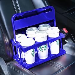 Bodaon 6 Cup Drink Carrier with Handle, Plastic Cup