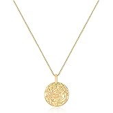 MIJENITI Big Disc Square Pendant Necklaces for Women,Geometric Pendant Chain Necklace Cute Dainty Tag Necklaces for Women Trendy Simple Womens Jewelry