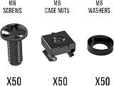 LMS Data M6 Cage Nuts Screws and Washers PACK 50 Sets Black view 3