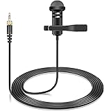 Lavalier Microphone Compatible with Sennheiser Wireless Bodypack Transmitter, Omnidirectional Condenser Lapel Mic 3.5mm with