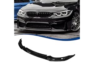 XPHAZZ Front Bumper Lip Compatible with BMW (2015-2020) F80 M3 F82 F83 M4 Splitter MP-Style ABS Gloss Black