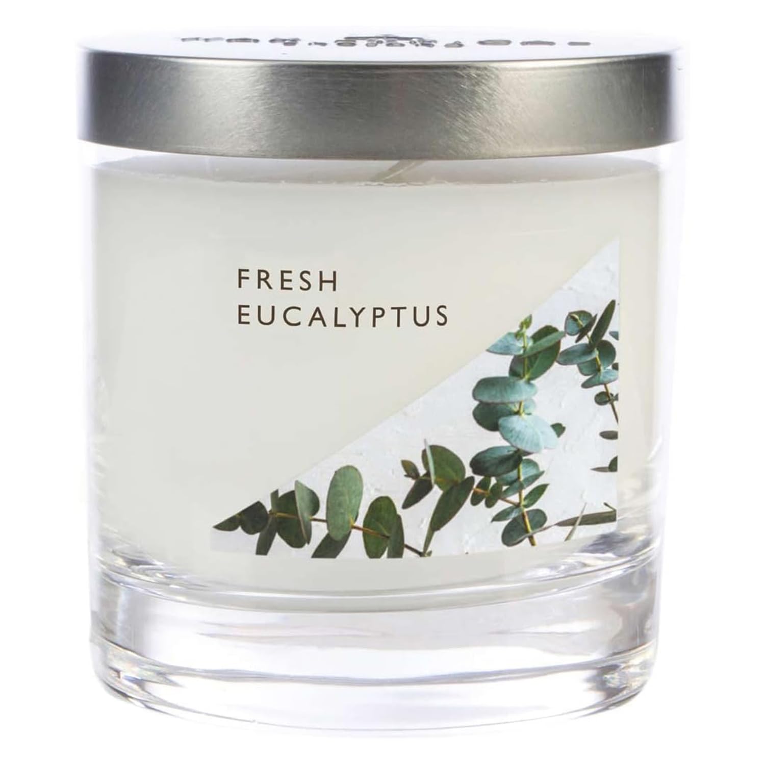 Wax Lyrical Fresh Eucalyptus Medium Candle, Up to 50hrs, White