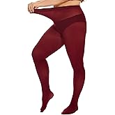 DUCMODA Plus Size Tights for Women, Ultra Soft Solid Color Semi-Opaque Pantyhose, Nylon High Waist Stockings 1X 2X 3X 4X