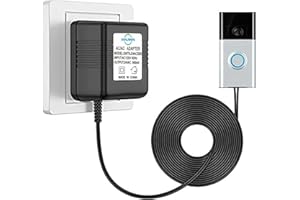 SANJOON Video Doorbell Transformer 24V500MA Power Transformer Compatible with All Versions of Ring Doorbell and Nest Ecobee, Sensi and Honeywell Thermostats 26ft Cable (24V-26ft)