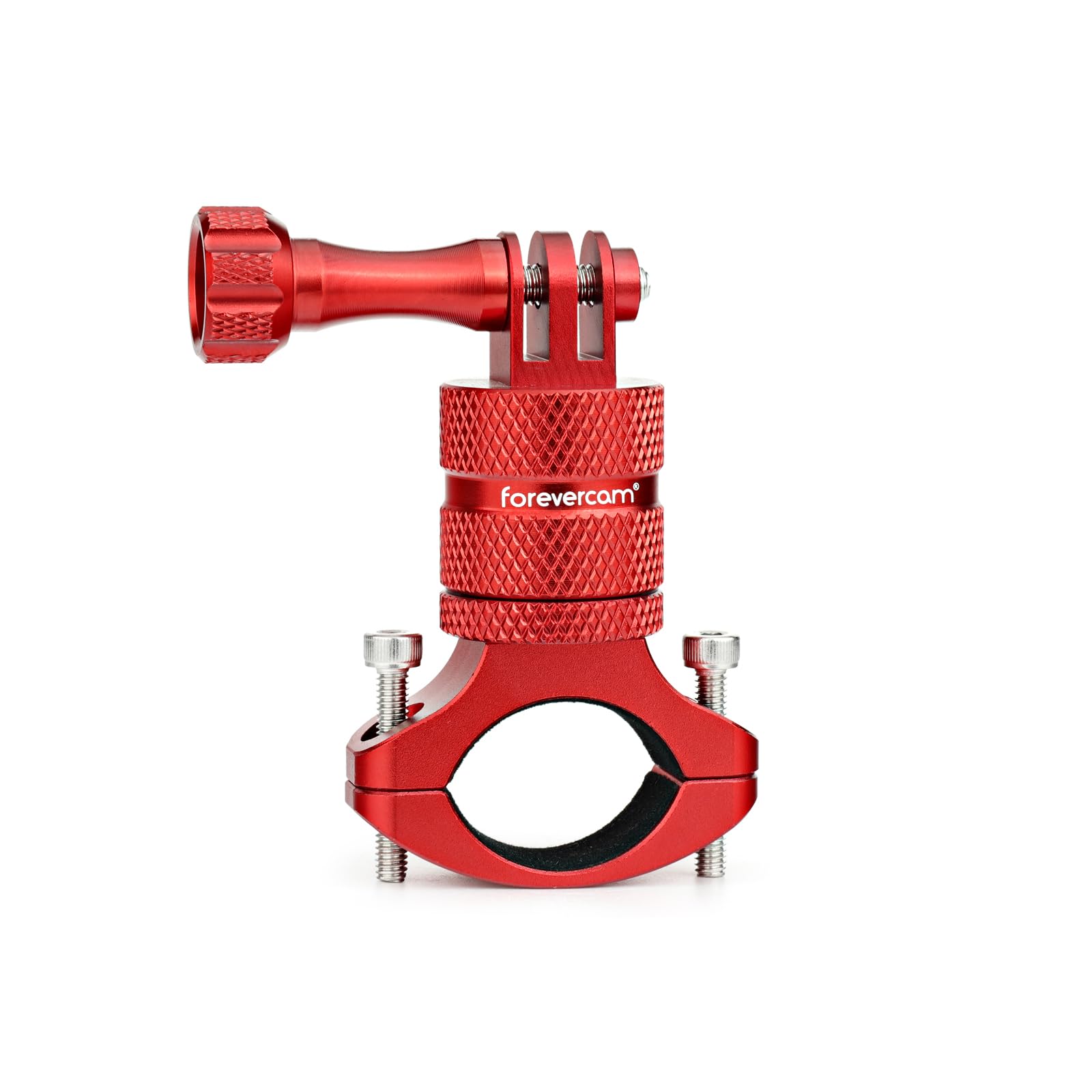 Forevercam Aluminum Bike Handlebar Mount 360° Rotation Motocycle Clip Compatible for Gopro DJI Insta 360 Action Cameras.