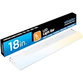 Enbrighten 18 Inch Hardwired Under Cabinet Light with 5 Color Temperatures | Dimmable 1275 Lumens, Soft White to Daylight Lighting, Linkable Under Cabinet Lighting for, Kitchen ETL Listed